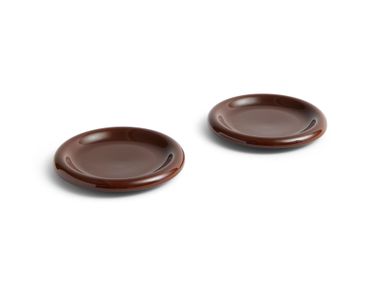 Piatto rotondo in terracotta HAY - BARRO PLATE Burgundy In Stock
