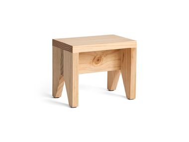 Low solid wood stool HAY - MANOLITO NATURAL In Stock