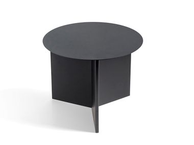 Round steel side table HAY - SLIT ROUND 45 BLACK In Stock