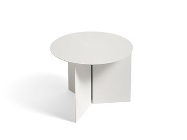 Round steel side table HAY - SLIT ROUND 45 WHITE In Stock
