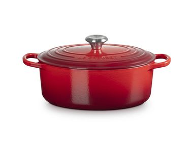 Pentola ovale in ghisa vetrificata LE CREUSET - EVOLUTION 29 Cerise In Stock