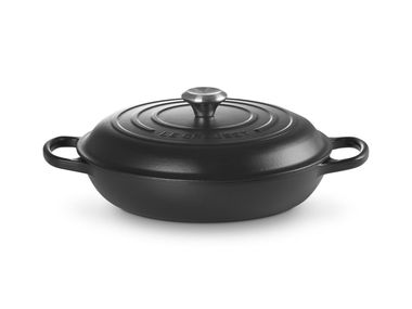Bratentopf aus Gusseisen LE CREUSET - EVOLUTION Low 30 Matt Black In Stock