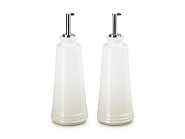 Vitrified stoneware oil vinegar set LE CREUSET - EVOLUTION Meringue In Stock