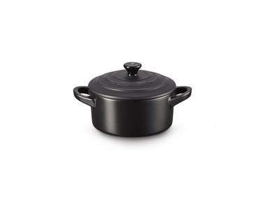 Töpf aus verglastem Feinsteinzeug LE CREUSET - MINI COCOTTE 10 Matt Black In Stock