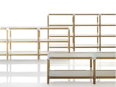 Sectional double-sided wooden bookcase MAGIS - STEELWOOD In Stock