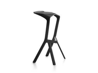 Stackable high stool with footrest PLANK - MIURA In Stock