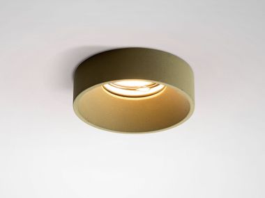 Faretto rotondo a LED in cemento PLATO DESIGN - TEO olive green In Stock