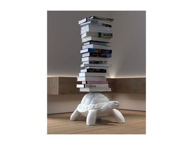QEEBOO - TURTLE CARRY BOOKCASE WHITE Polyethylene bookcase By In Stock