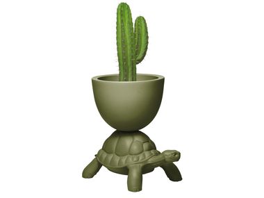 Gartenvase aus Polyethylen QEEBOO - TURTLE CARRY DEEP GREEN In Stock