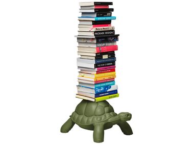 Polyethylene bookcase QEEBOO - TURTLE CARRY BOOKCASE DEEP GREEN In Stock