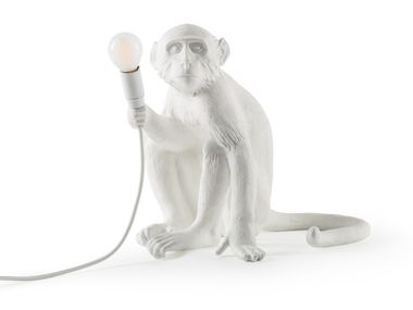 LED resin table lamp SELETTI - THE MONKEY LAMP SITTING In Stock