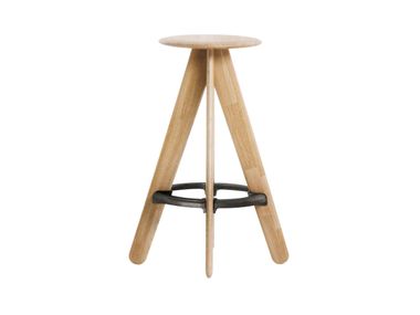 High wooden stool TOM DIXON - SLAB NATURAL In Stock