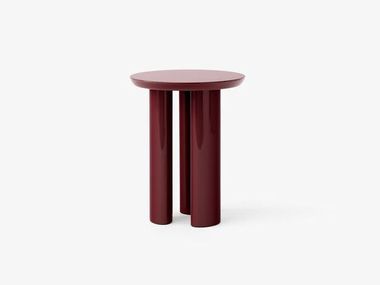 Mesa de centro redonda alta &TRADITION - TUNG JA3 BURGUNDY RED In Stock