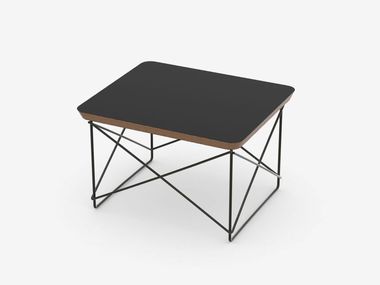 Rectangular steel and wood coffee table VITRA - OCCASIONAL TABLE LTR BLACK In Stock