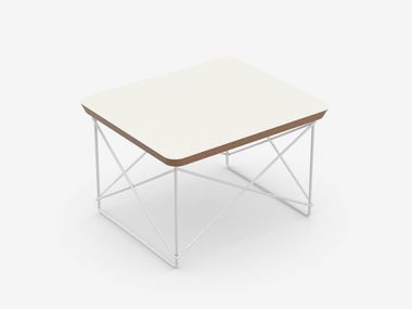 Mesa de centro retangular em aço e madeira VITRA - OCCASIONAL TABLE LTR WHITE In Stock