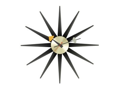 Wall-mounted clock VITRA - SUNBURST CLOCK BLACK/BRASS In Stock