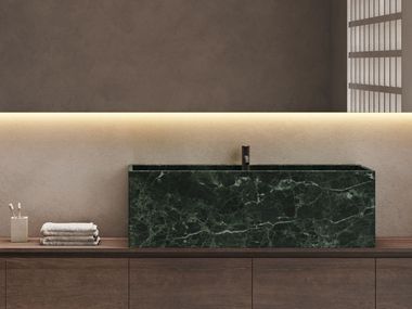 Countertop rectangular marble washbasin SCALA Inbani