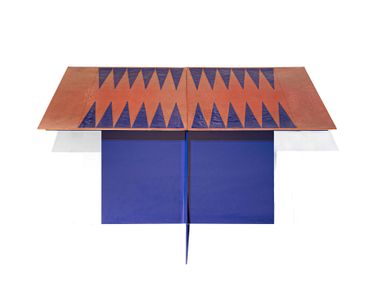 Mesa de centro de café retangular de aço inox ACROSS BACKGAMMON Incalmi