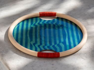 Vassoio rotondo in rame BOMBÉ Incalmi