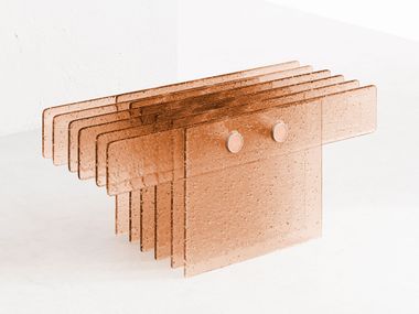 Tavolino da caffè rettangolare in vetro OSSIMORI Incalmi