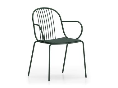 Stackable steel chair with armrests DIANE Infiniti