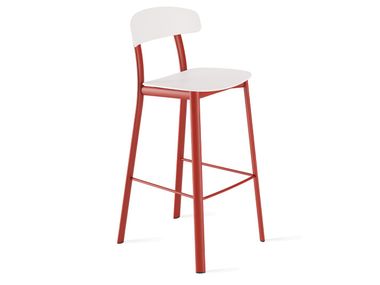 High polypropylene stool with back FELUCA POP STOOL Infiniti