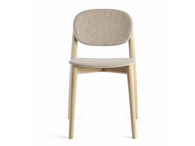 Stackable fabric and wooden chair HARMO Infiniti