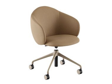 Upholstered fabric chair with castors VOLTA ARMCHAIR 4 STAR BASE UPDOWN Infiniti