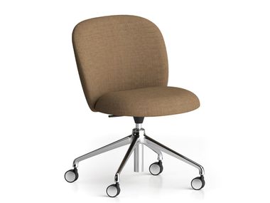 Upholstered fabric chair with castors VOLTA SIDE CHAIR 4 STAR BASE UPDOWN Infiniti