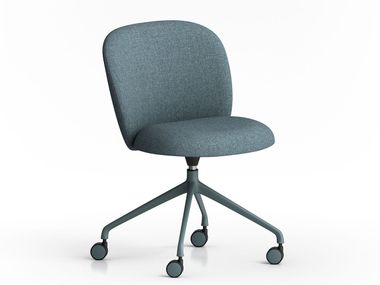 Upholstered swivel fabric chair VOLTA SIDE CHAIR 4 STAR BASE WITH CASTORS Infiniti