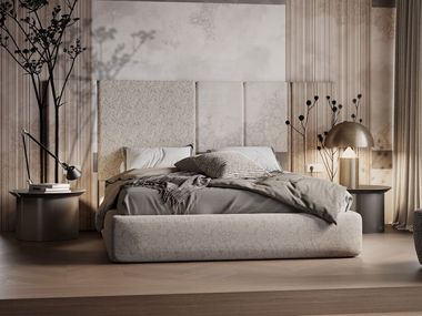 Fabric headboard / bed COMPO-BED Instabilelab