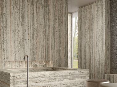 Revestimiento de pared/suelo efecto mármol D-TRAVERTINO OBSIDIAN Iris Ceramica