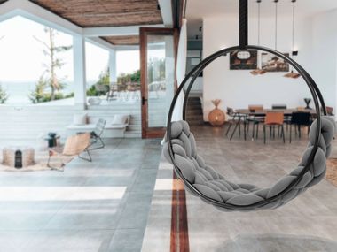 Poltrona sospesa in cotone SWING PLAIT Iwona Kosicka Design