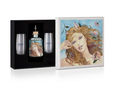Box con bottiglia di gin e bicchieri J.ROSE LONDON DRY GIN J.Rose