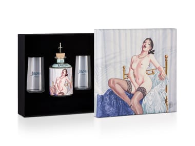 Box con bottiglia di gin e bicchieri J.ROSE LONDON DRY GIN J.Rose