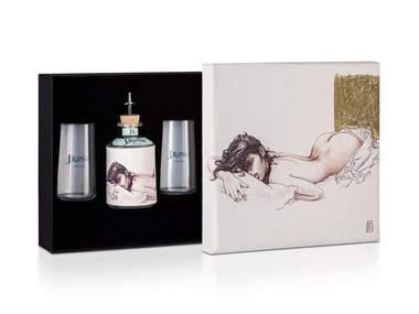 Box con bottiglia di gin e bicchieri J.ROSE LONDON DRY GIN J.Rose
