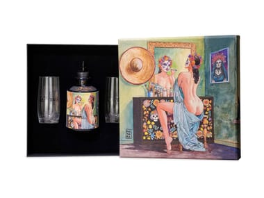 Box con bottiglia di tequila e bicchieri LA 7 VIDAS TEQUILA J.Rose