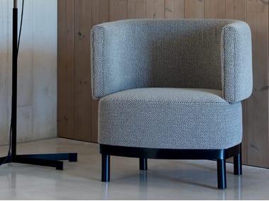 Fabric armchair with armrests JUMBO