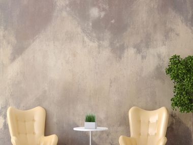 Concrete effect nonwoven wallpaper LAYERED GEOMETRY JaWalls