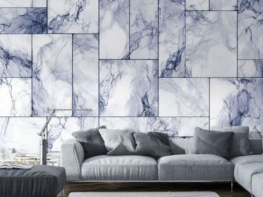 Geometric nonwoven wallpaper STONE TRACE JaWalls
