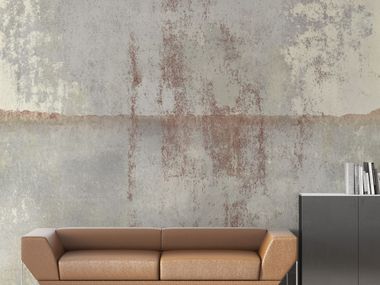 Concrete effect nonwoven wallpaper URBAN FLOW JaWalls
