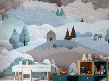 Nonwoven kids wallpaper VELVET HILLS JaWalls