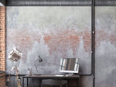 Wall effect nonwoven wallpaper WORN STRATUM JaWalls