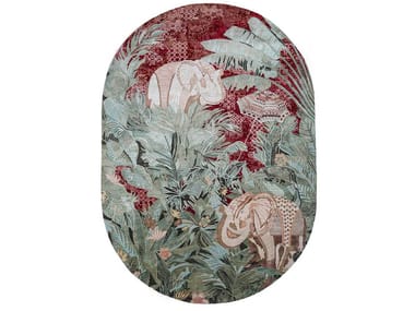 Tappeto fatto a mano ovale in lana INDE ROSE SLR-7069 Jaipur Rugs