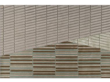 Rectangular handmade wool rug KASANE - Bluebell/Aqua Foam Jaipur Rugs