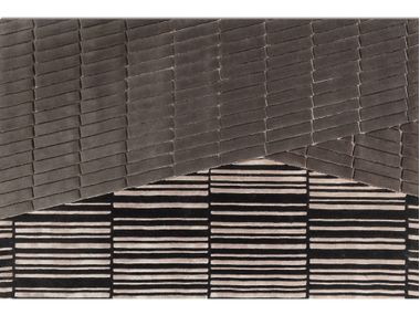 Rectangular handmade wool rug KASANE - Charcoal Slate/Caviar Jaipur Rugs