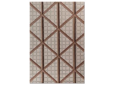 Rectangular handmade wool rug KIGUMI - Antique White/Blue Jaipur Rugs