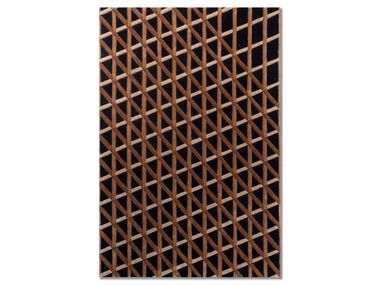 Rectangular handmade wool rug KIGUMI - Ebony/Dark Copper Jaipur Rugs