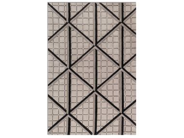 Rectangular handmade wool rug KIGUMI - London/Liquorice Jaipur Rugs