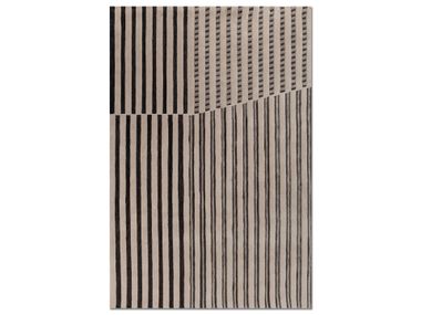 Handmade rectangular wool rug SUKIMA - White/Caviar Jaipur Rugs